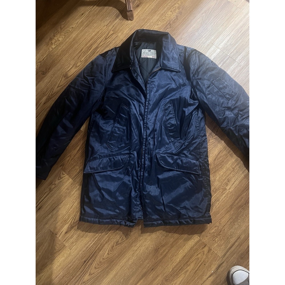 Vintage Golden Fleece Industrial Outerwear Titan Long Jacket Blue Made USA Sz 44